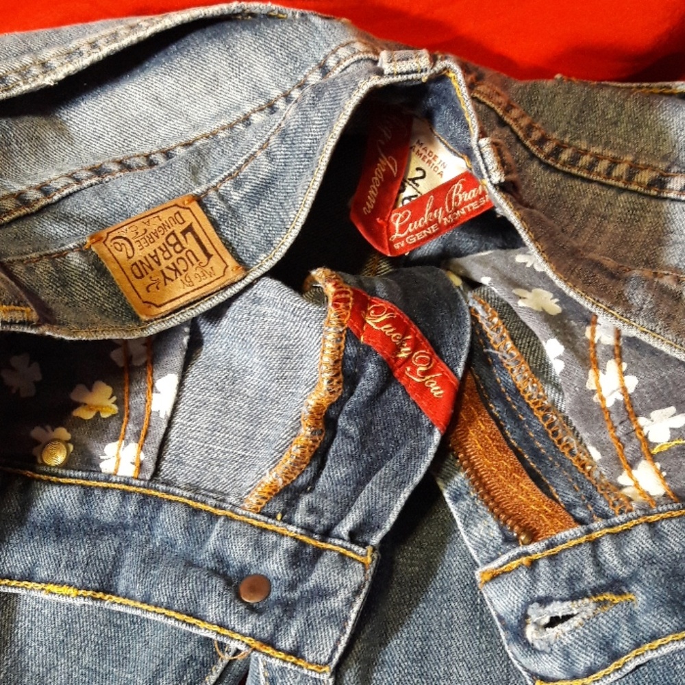 Lucky Brand Classic Rider bootcut distressed - Picture 2 of 4